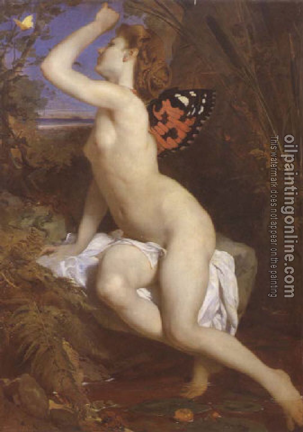Ferdinand Keller - The beauty and butterfly